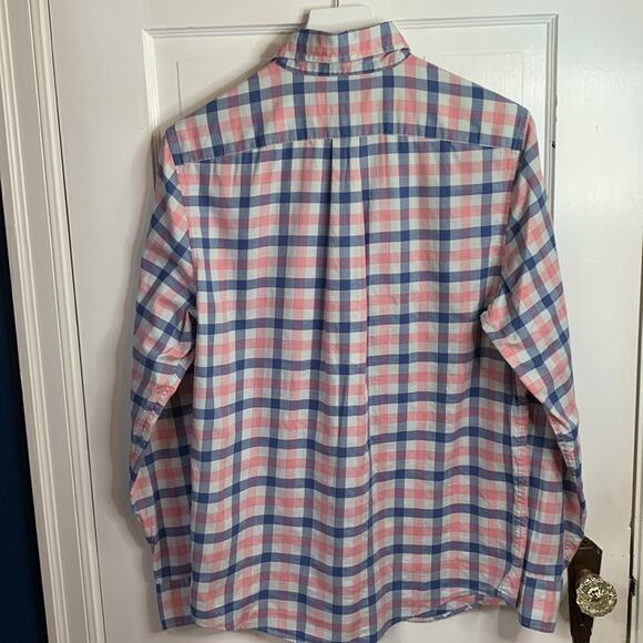 Vineyard Vines Button Down Gingham Plaid Slim Fit Longshore Shirt M-105 Sz S - Picture 6 of 8